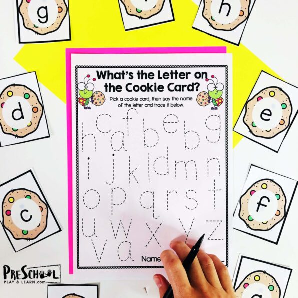 If you're looking for a creative way to teach letter recognition and sounds, this Cookie Lowercase Letter Tracing printable is perfect for young learners!