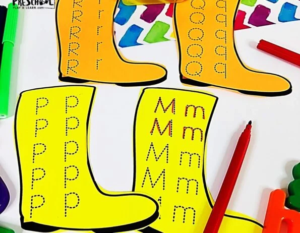 This printable offers a hands-on way to practice tracing both uppercase and lowercase letters.