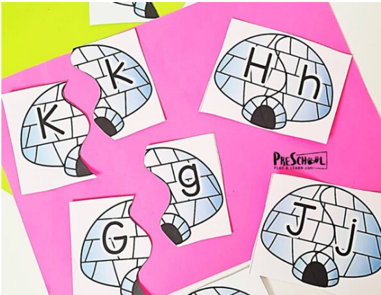 Engage your child in letter recognition while having fun with these alphabet igloo puzzles! Perfect for struggling students, this activity helps them match uppercase and lowercase letters while developing their understanding of letter sounds.