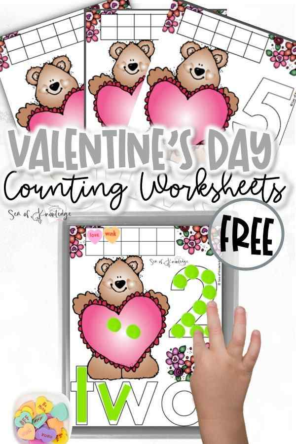 Looking for a fun way to get kids to count and show their numbers? Grab these February Valentine counting to ten worksheets. They also double as Playdough Mats so you can teach Number Sense in a fun and interactive way.