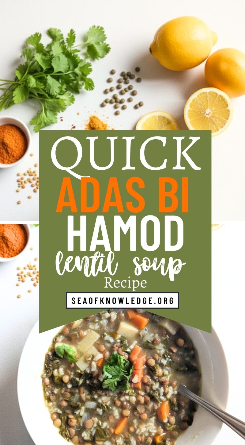Adas bi Hamod Lebanese Lentil and Spinach Soup