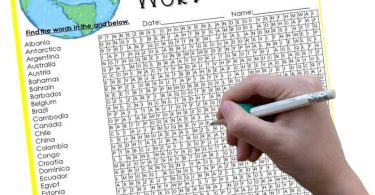This countries word search printable is perfect for ESL students. By searching for words in a grid of letters, individuals are required to focus and concentrate in order to find the words, which can help improve attention span and focus.