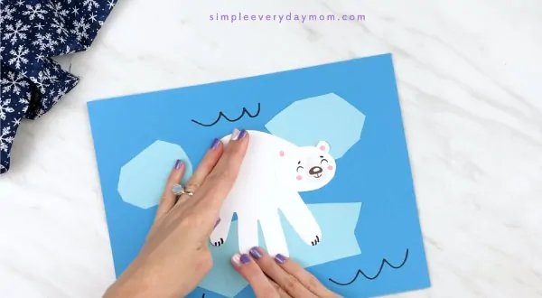 handprint polar bear craft