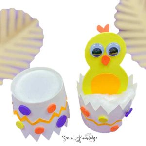 Cute and Simple Hatching Chick Craft Template