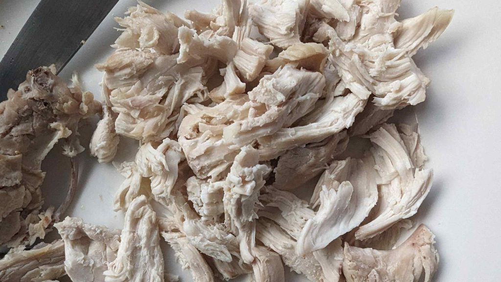 shredded chicken for molokhia