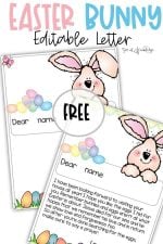 Easter Bunny Letter Template Word [Editable PDF]