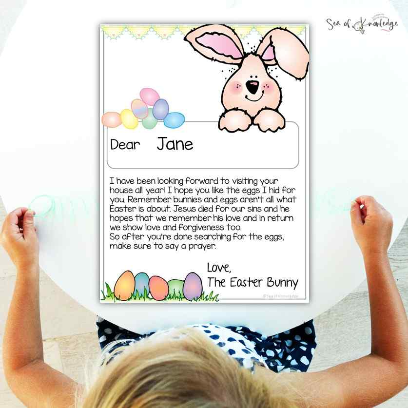 This super cute Easter bunny letter template word printable will be perfect for your students or kids at home! 