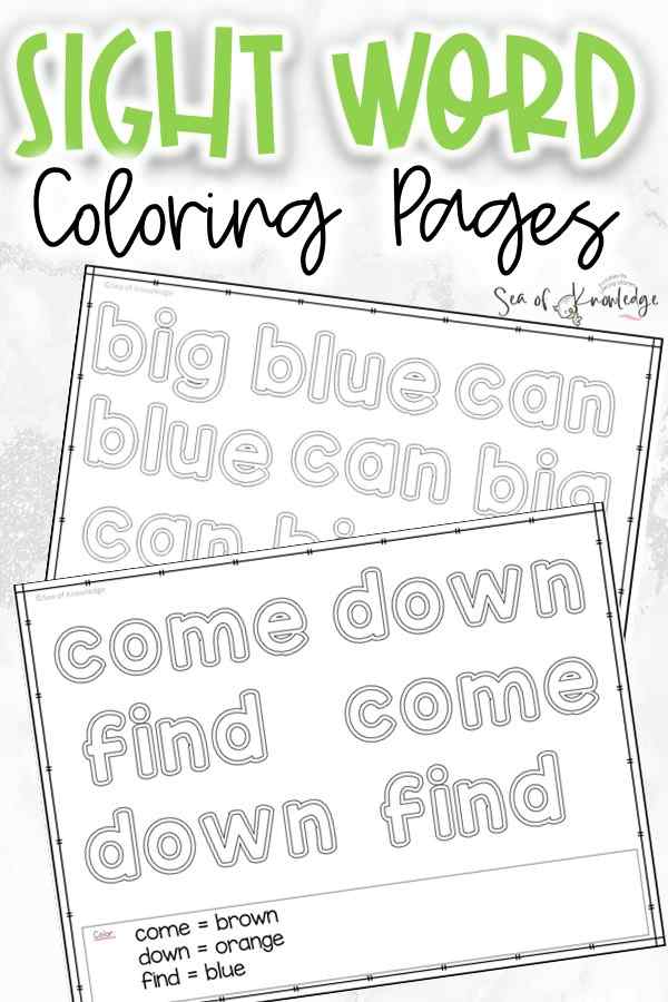 As a teacher or parent, you know that learning sight words is an essential part of helping children develop their reading skills. These sight word coloring pages are perfect for easy word work practice. 