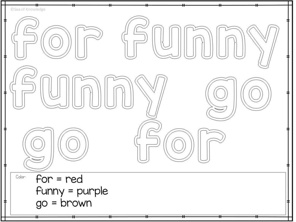 As a teacher or parent, you know that learning sight words is an essential part of helping children develop their reading skills. These sight word coloring pages are perfect for easy word work practice. 