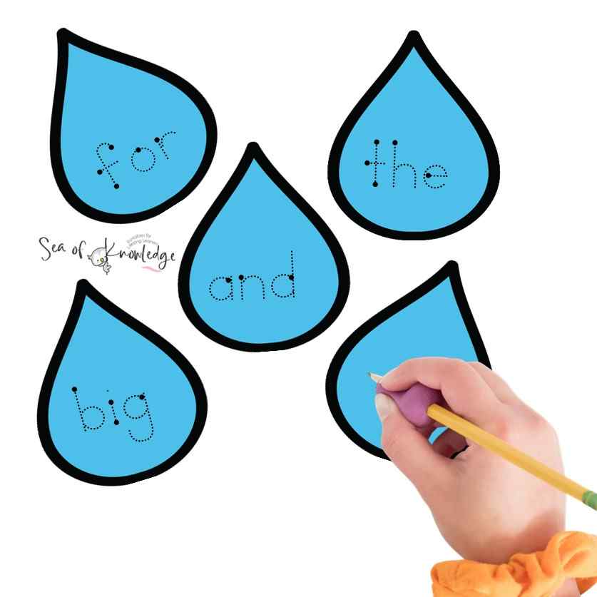 This super cute sight word craft is perfect for preschoolers and kindergarten kids. That's why we're excited to share with you a great way to incorporate sight words into your spring activities with a Sight Word Craft Spring Rain Drops Printable.