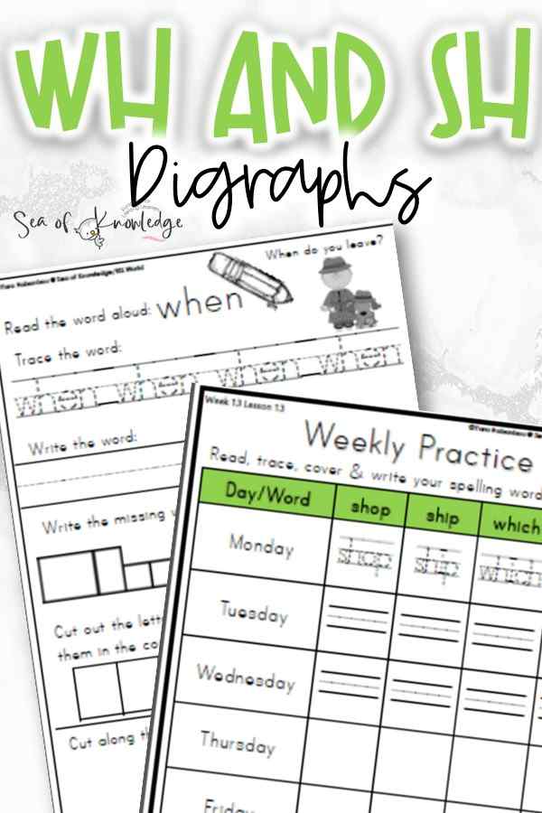 Enhance Your Child's Learning with WH digraphs and Digraph SH Worksheets and Printable Games.
As a parent or teacher, helping your child develop their reading and language skills is a top priority.
I’m including over 30 FREE printables and activities for 1st Grade Spelling Words on this blog.