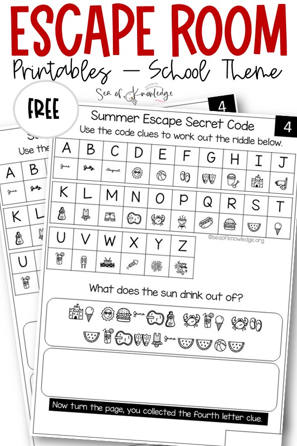 See TONS of printable escape room ideas for the younger age group in K-2! These escape room riddles and answers are perfect for littles, and you can make the 'room' escape simple and easy for this age group. 