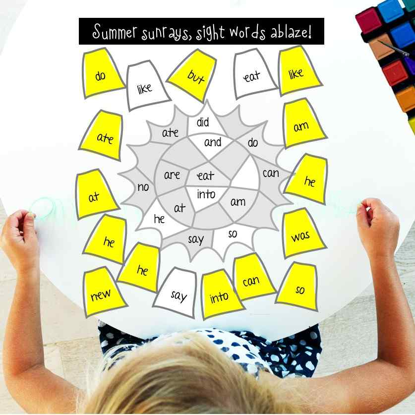 As a kindergarten teacher, one of the most important tasks is to teach students sight words. This post includes a simple Kindergarten Sight Words List Printable, get it free below. And, I've also included a super cute and fun summer sight word craft. 