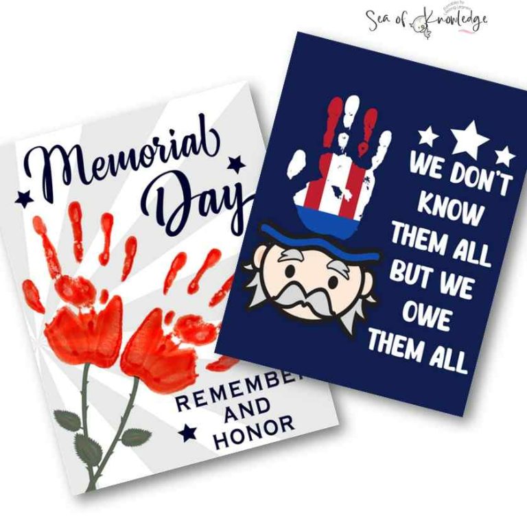 Memorial Day Handprint Craft Posters: Memories with a Printable Free Set