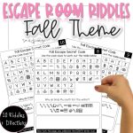 Printable Escape Rooms: Fall Riddles with Secret Codes