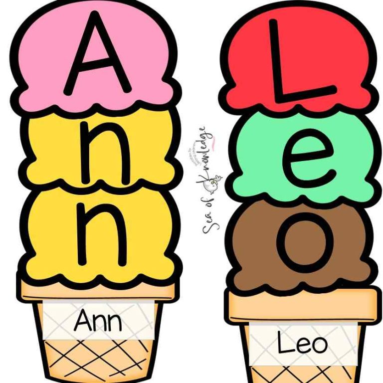 Ice Cream Craft Preschool: Free Name Craft with Letter Cones