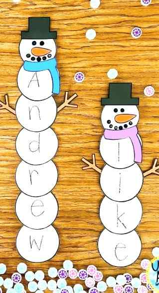Imagine the joy as your child's or student's name comes to life with colorful scarves, carrot noses, and winter charm. From A to Z, this craft turns letters into a canvas for creative expression. Watch as your little wordsmiths proudly showcase their personalized snowmen