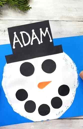 Unleash creativity with these Snowman Oil Paint Name Craft. It's a colorful and personalized way for kids to explore the magic of oil painting. Transform names into vibrant snowmen masterpieces, fostering artistic expression and letter recognition.