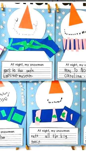 Watch as your little wordsmiths transform snow into stories, using their imaginations to craft tales about their snowman adventures.