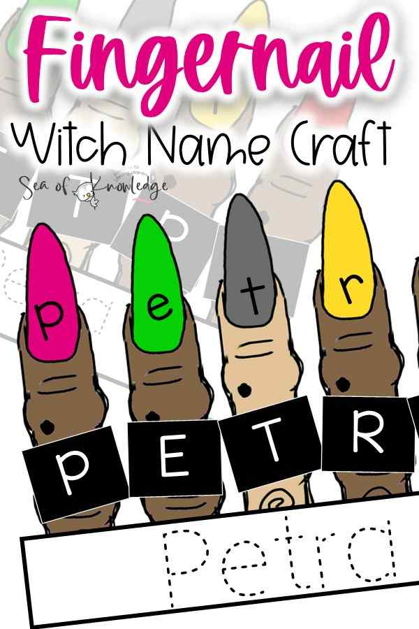 The Halloween Witch Fingernail Name Craft is a unique and enjoyable project that combines learning with creativity. It involves assembling the letters of a child's name on a witch's "fingernails" while providing the opportunity to trace the name, reinforcing letter recognition and writing skills.