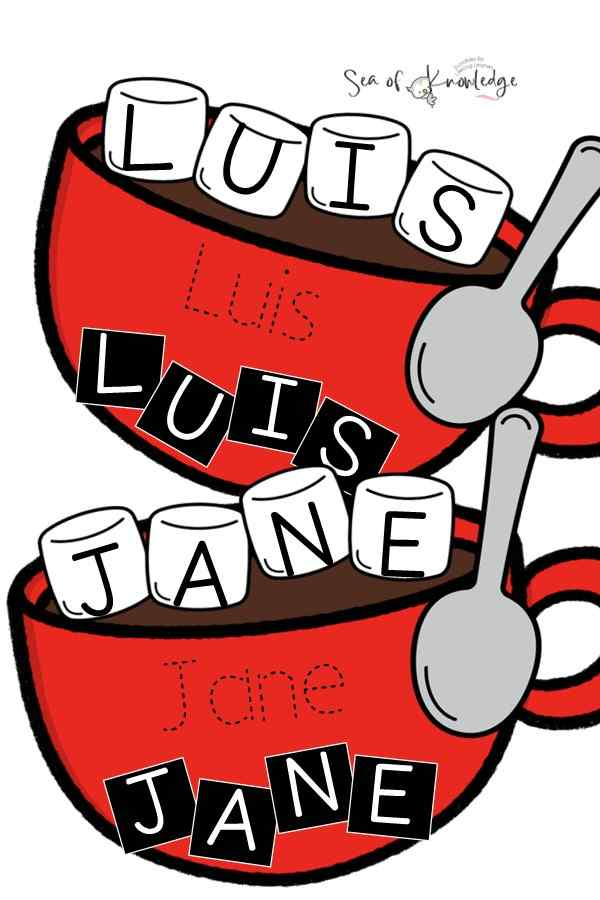 Hot Cocoa Name Craft: Oh, this one’s adorable. The kids spell their names with marshmallows while I pretend I’m sipping actual hot cocoa instead of lukewarm coffee.