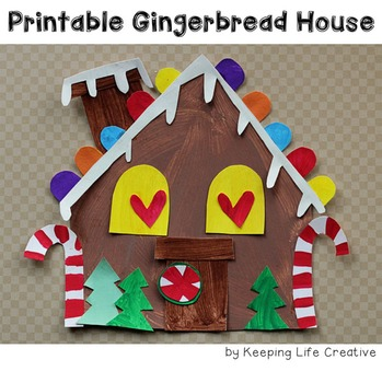 build a gingerbread house paper craft