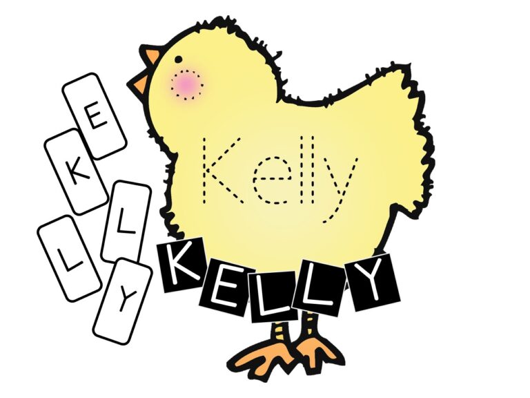 Easy Paper Chick Craft [Editable Names]