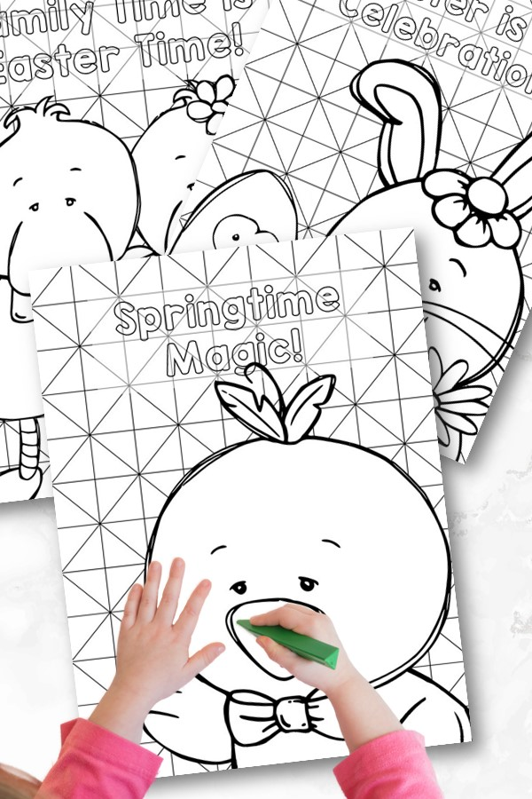 Easter duck coloring pages