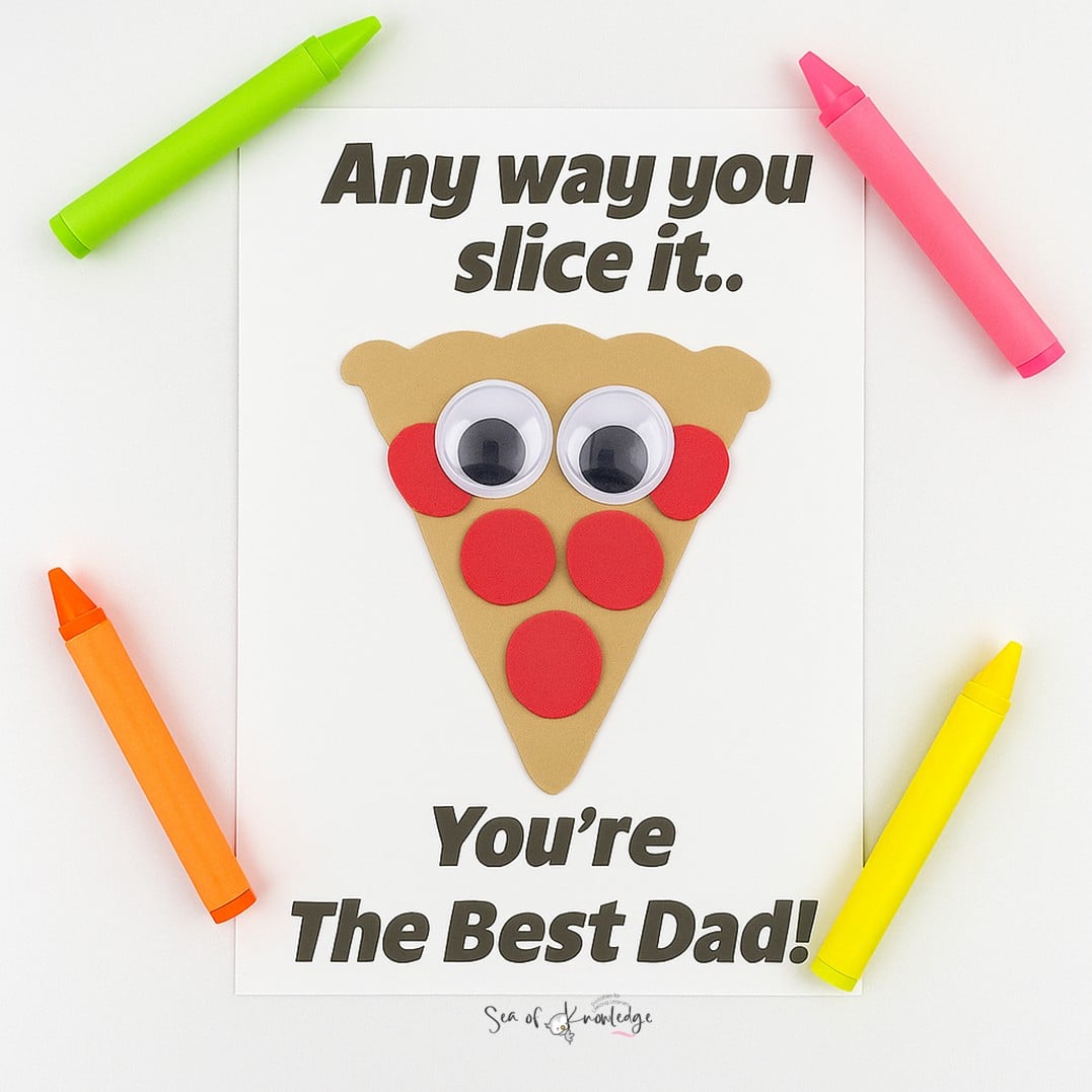 Easy Father’s Day Pizza Craft for Preschoolers [Cutest Craft Ever]