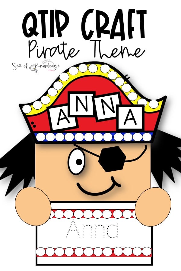 This kid-friendly pirate name craft activity is brimming with pirate fun and helps little ones recognize their names in a delightfully creative way.