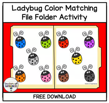 This adorable Ladybug Color Matching File Folder Activity is free and oh-so-effective! Kids match colored ladybugs to their matching color spots. It’s a perfect fine motor and visual matching activity all rolled into one. 