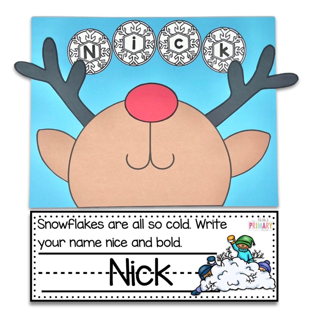 Snowflake Name Craft
Turn learning names into a winter wonderland activity! Kids will love building their personalized snowflakes while practicing name recognition and fine motor skills.