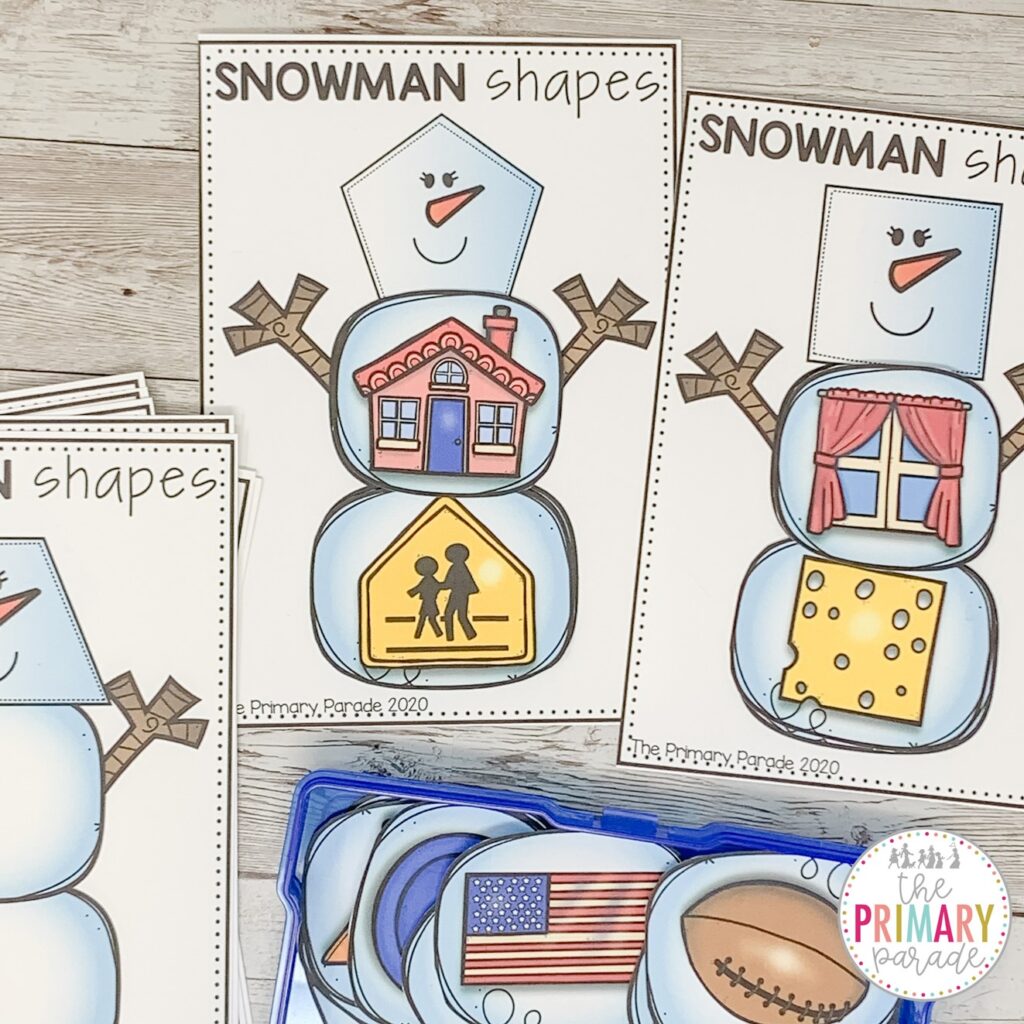Shape Snowman Activity: Who knew geometry could be this frosty and fun? Watch little ones turn shapes into snowmen masterpieces.