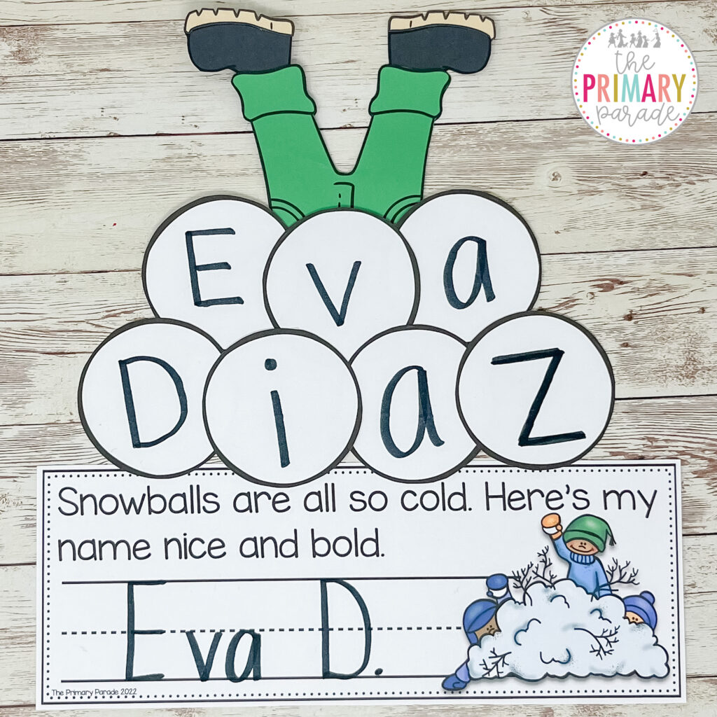Snow Name Craft: Let kids make their name sparkle like freshly fallen snow with this creative craft. A fun and personal way to celebrate the season!