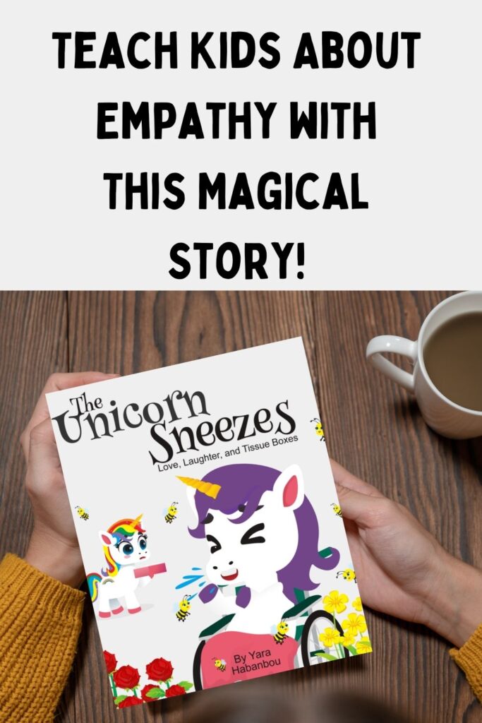 Cover of The Unicorn Sneezes - a storybook for kids learning about sick parents.