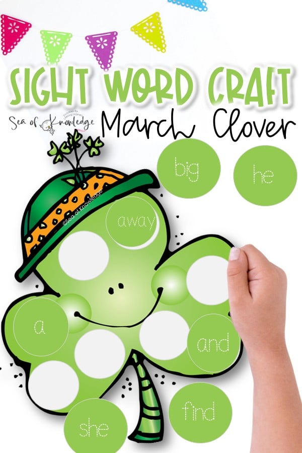 Printable sight word activity showing a worksheet with circles containing words, designed for tracing and cutting.