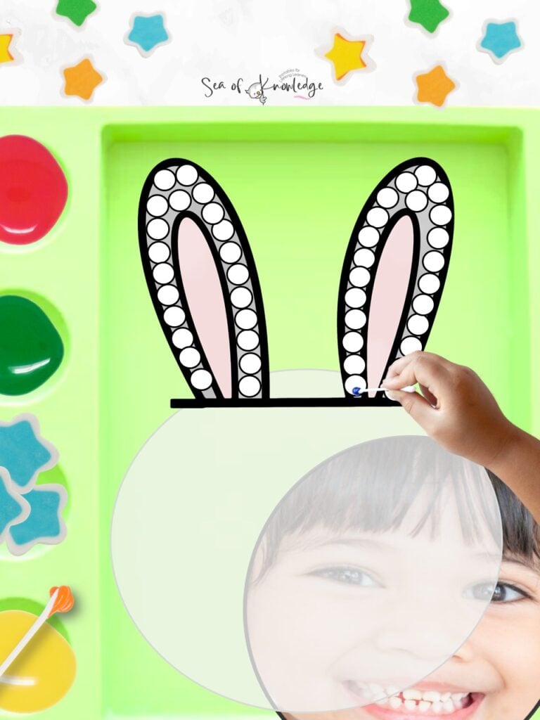 This Bunny Ears Q-Tip Craft is perfect for fine motor practice and a fun, low-prep activity for little learners.