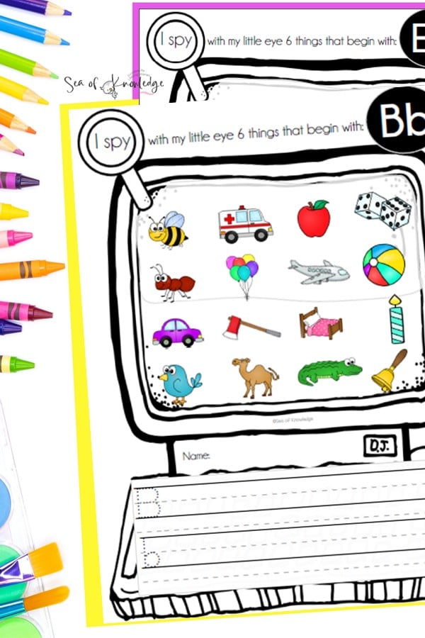 I spy game letter activity