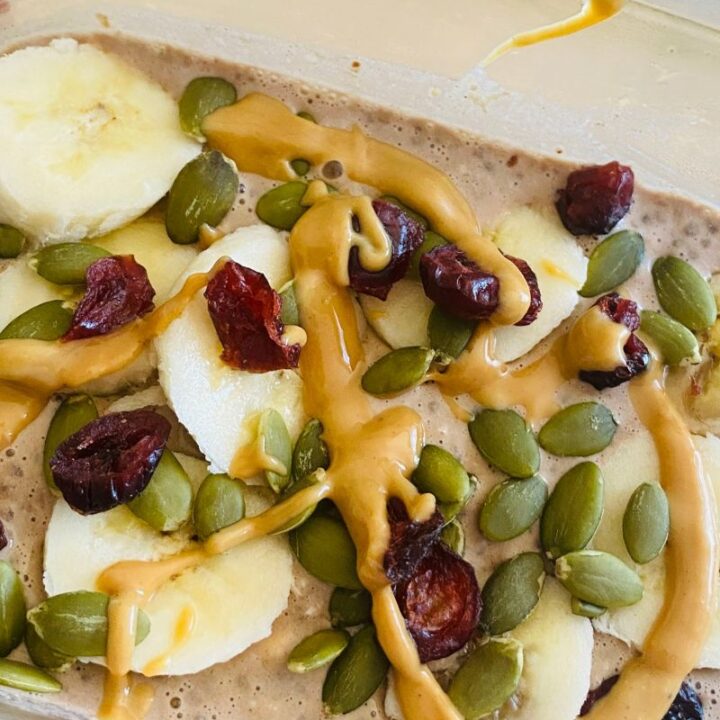 Chocolate Peanut Butter Protein Overnight Oats