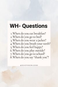 WH Questions for Speech Therapy: 200 Engaging Questions for Kids and Adults