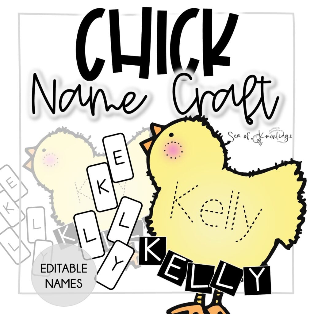 🐣 Editable Chick Name Craft for Spring & Easter! Looking for a fun and meaningful way to help your students practice name recognition this spring? This editable chick name craft is the perfect hands-on activity that doubles as a cute spring or Easter bulletin board display!