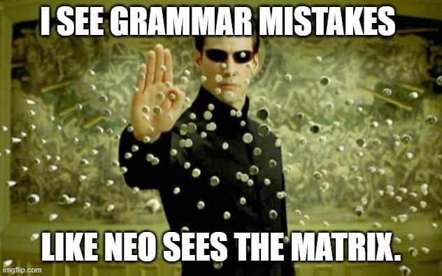 Funny quote meme for English teachers with sarcastic text about correcting essays.