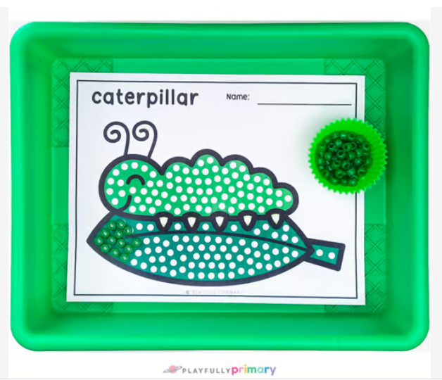 Get those little fingers moving with this adorable Caterpillar Q-tip Painting Craft! 🐛 This dot painting activity is a perfect way to build fine motor skills while tying in a fun insect or spring theme. 