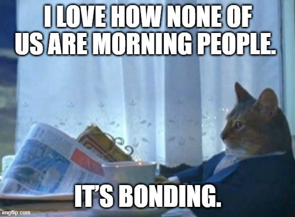 Monday motivation quote that blends adulting humor with early morning exhaustion.