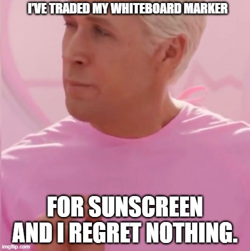 Hilarious teacher summer meme with coffee joke