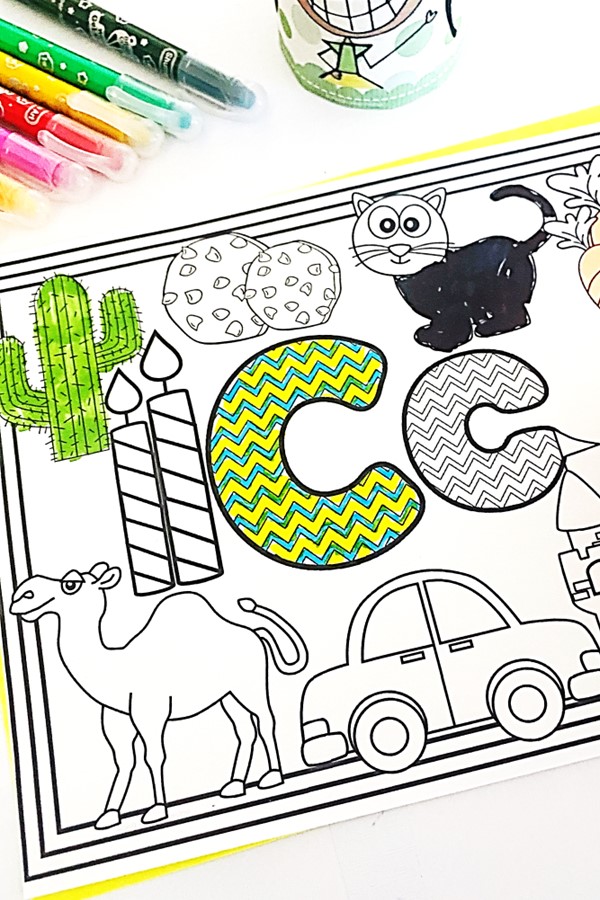 Fun letter identification activities for preschool with spring themed picture puzzle cards.