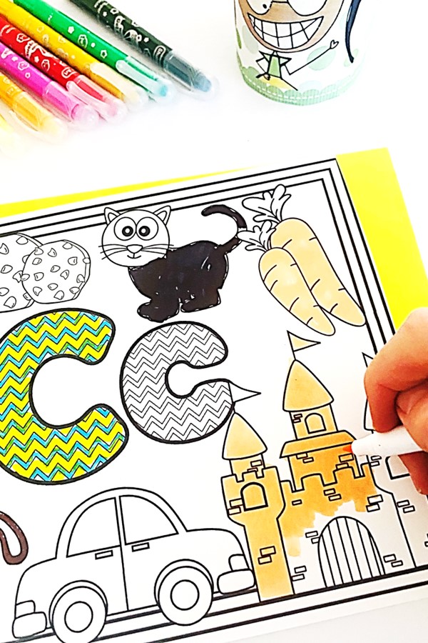 Beginning sounds worksheets pdf featuring spring picture puzzles for struggling readers.