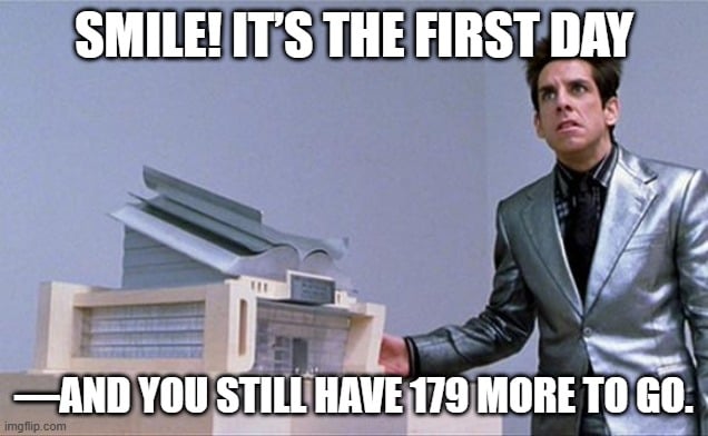 student panic meme about forgetting summer homework