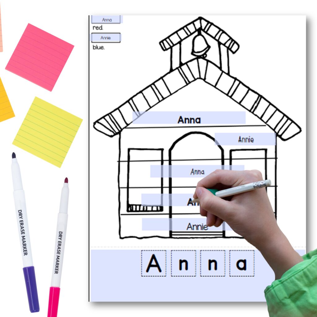 Owl name recognition printable for kids with editable text boxes