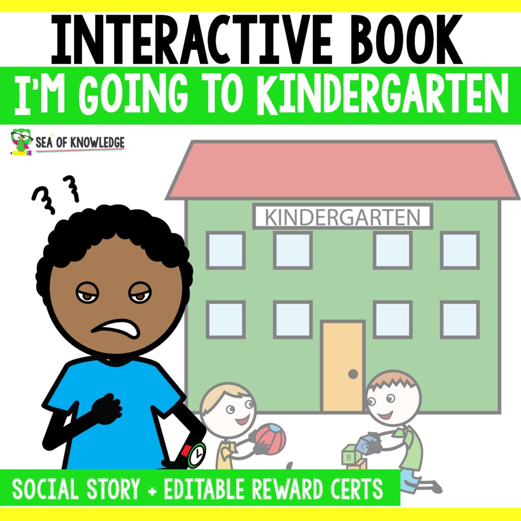 Printable Going to Kindergarten social story activity for easing first day jitters